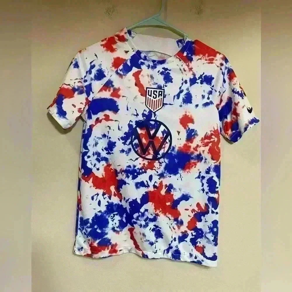 2022-2023 USA Pre-Match Training Football Soccer T-Shirt Jersey (White) size XL